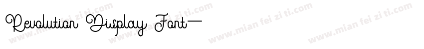 Revolution Display Font字体转换